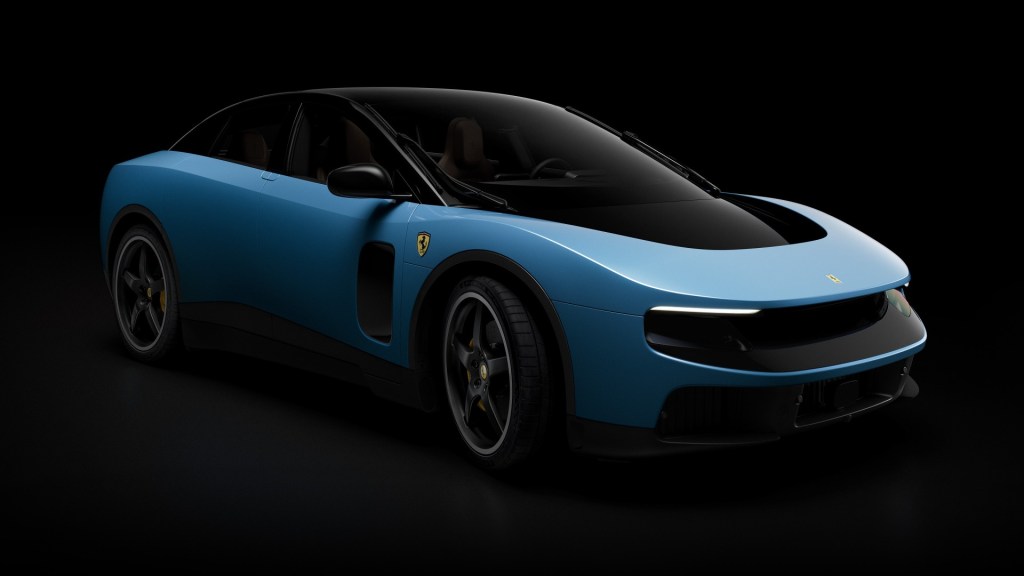 Ferrari Luce design minimaliste par Jony Ive, modèle controversé aux lignes épurées affichant complet jusqu'en 2026